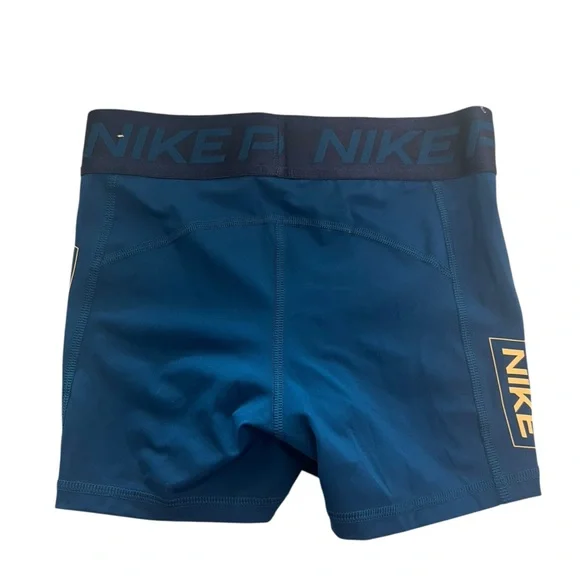 NWOT Nike Pro Dri Fit 3” Athletic Running shorts navy blue orange small - Picture 10 of 15